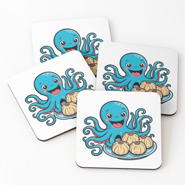 Item preview, Octopus eating dumplings - Gobble Gala designed and sold by Kids GobbleGala.