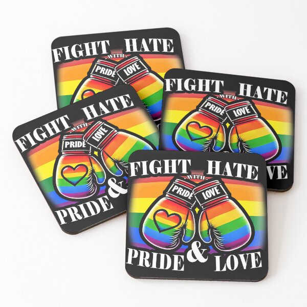 Item preview, Fight Hate with Pride & Love - Bold LGBTQ Boxing Gloves Design designed and sold by EqualityMerch.