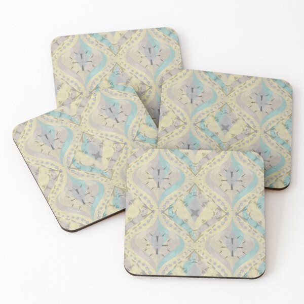 Item preview, Retro Swirl Mirage - Lemon Grey designed and sold by Carina Parry Studios.