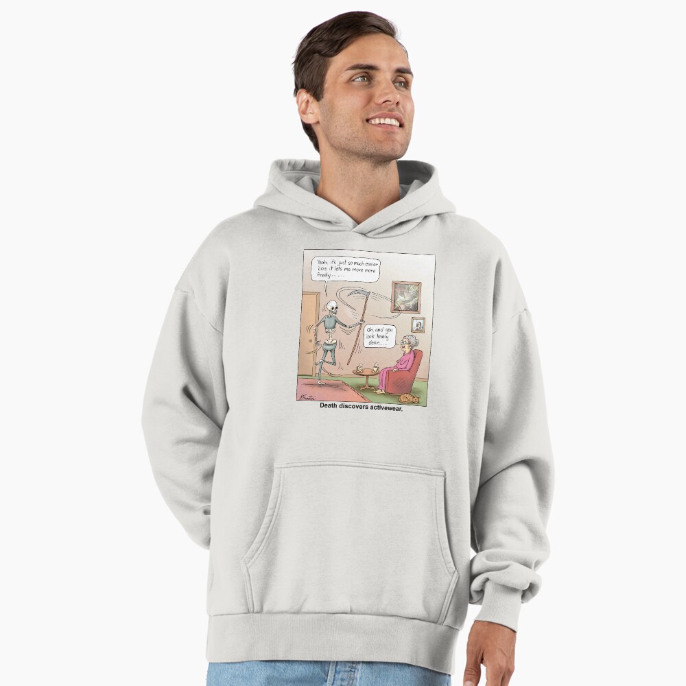 Death Discovers Activewear.  Sticker