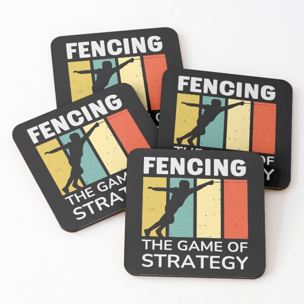 Item preview, Fencing The Game of Strategy Fencing Lovers Fencing Enthusiasts Distressed Vintage designed and sold by Anniko Art Studio.