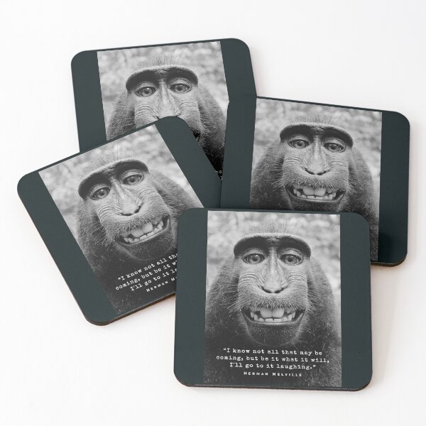 Item preview, Herman Melville quote: I know not all that may be coming, but be it what it will, I'll go to it laughing. designed and sold by artbleed.