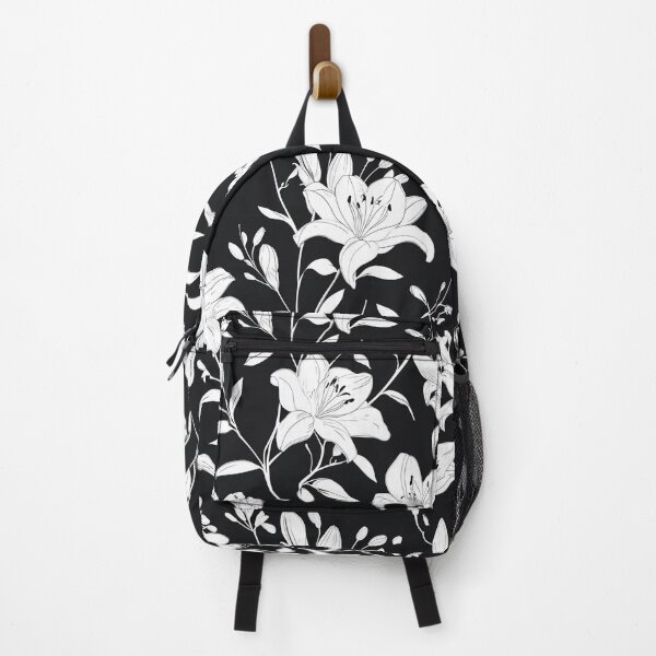 Item preview, black and white lily pattern  designed and sold by EccentricsByE.