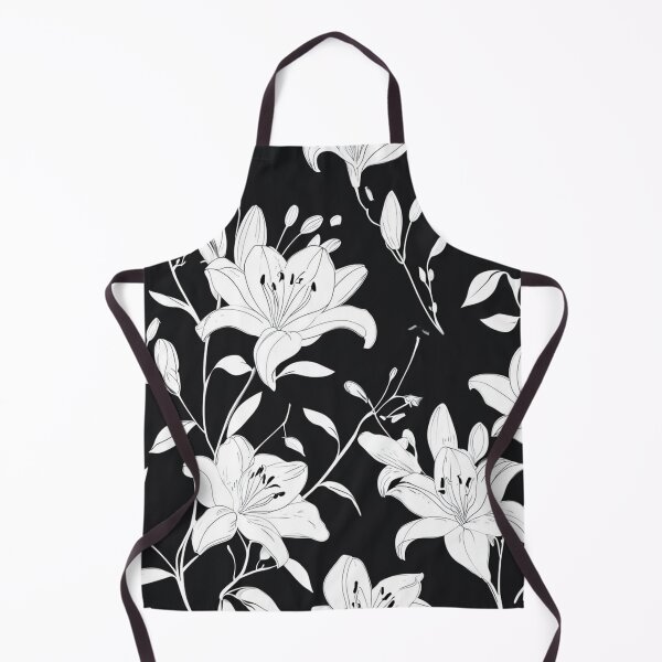 Item preview, black and white lily pattern designed and sold by EccentricsByE.
