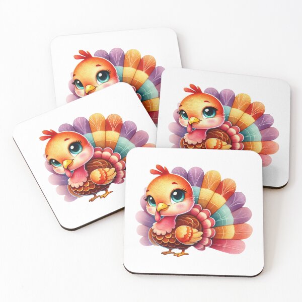 Item preview, Adorable Colorful Turkey Illustration designed and sold by Little Care Studio.