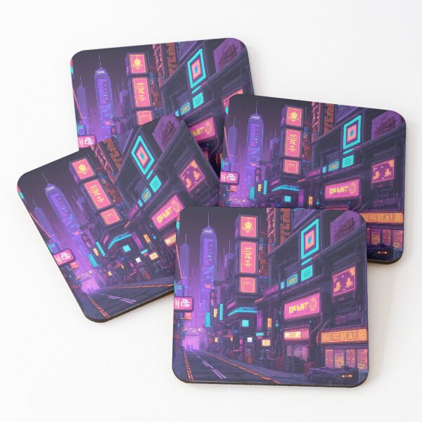 Item preview, Cyberpunk Pixel Art City Street designed and sold by papi1998.