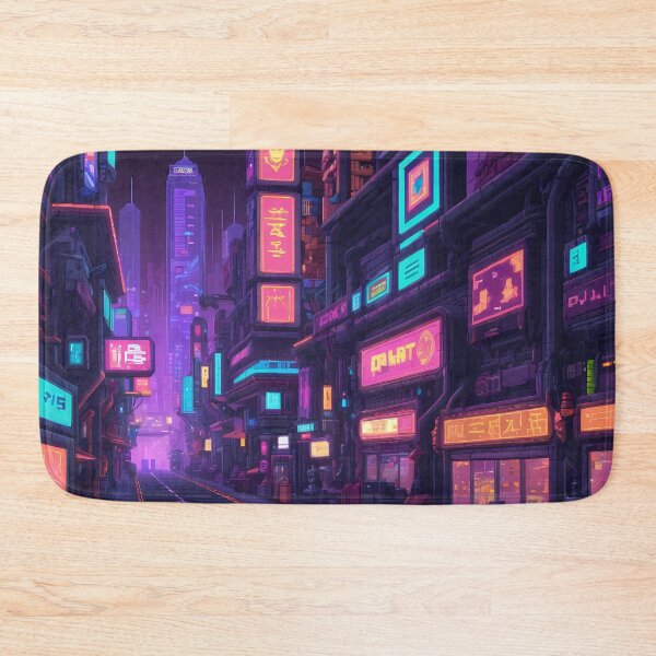 Item preview, Cyberpunk Pixel Art City Street designed and sold by papi1998.