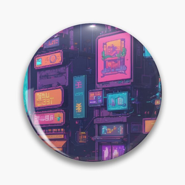 Item preview, Cyberpunk Pixel Art City Street designed and sold by papi1998.
