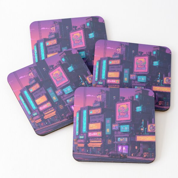 Item preview, Cyberpunk Pixel Art City Street designed and sold by papi1998.