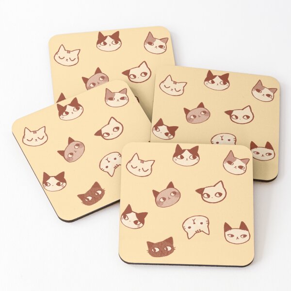 Item preview, Cat Faces - Yellow designed and sold by kayla-kn.