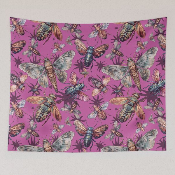 Item preview, Cicada pattern Insect Enthusiasts entomology violet designed and sold by AlchemyColor.