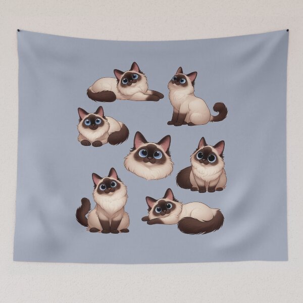 Item preview, Playful Balinese Cat designed and sold by VerveVerseBoo.