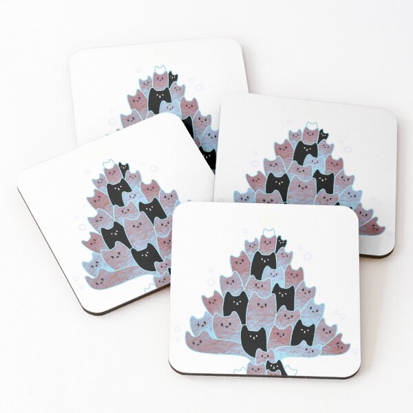 Item preview, Christmas Cats: A Glowing Feline Tree designed and sold by Princesilent.