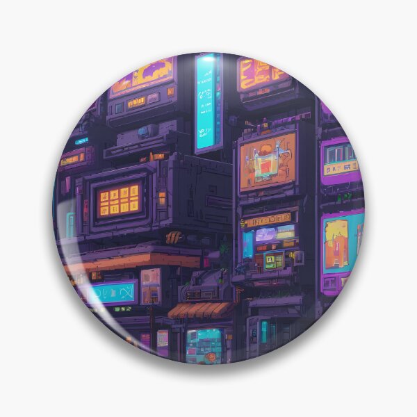 Item preview, Cyberpunk Pixel Art City Street designed and sold by papi1998.
