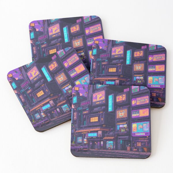 Item preview, Cyberpunk Pixel Art City Street designed and sold by papi1998.