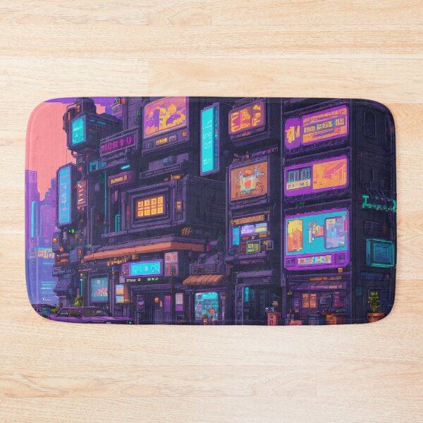 Item preview, Cyberpunk Pixel Art City Street designed and sold by papi1998.