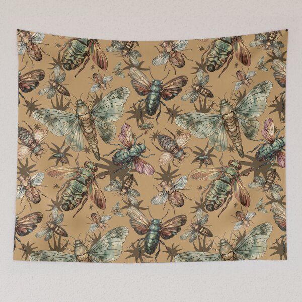 Item preview, Cicada pattern Insect collector entomology brown designed and sold by AlchemyColor.