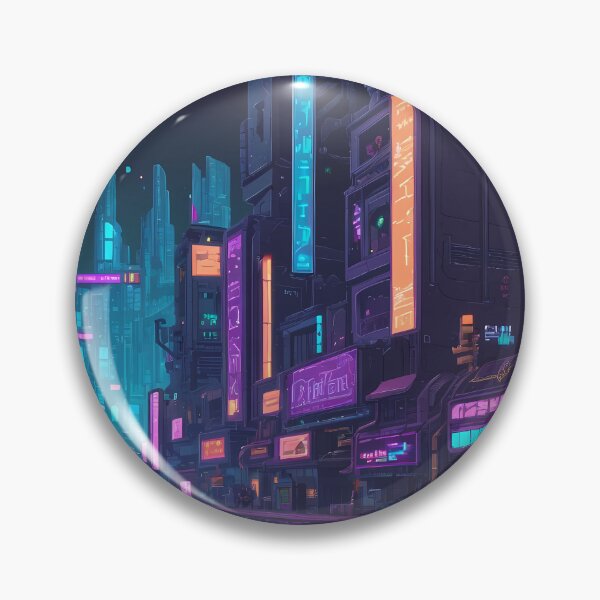 Item preview, Cyberpunk Pixel Art City Street designed and sold by papi1998.