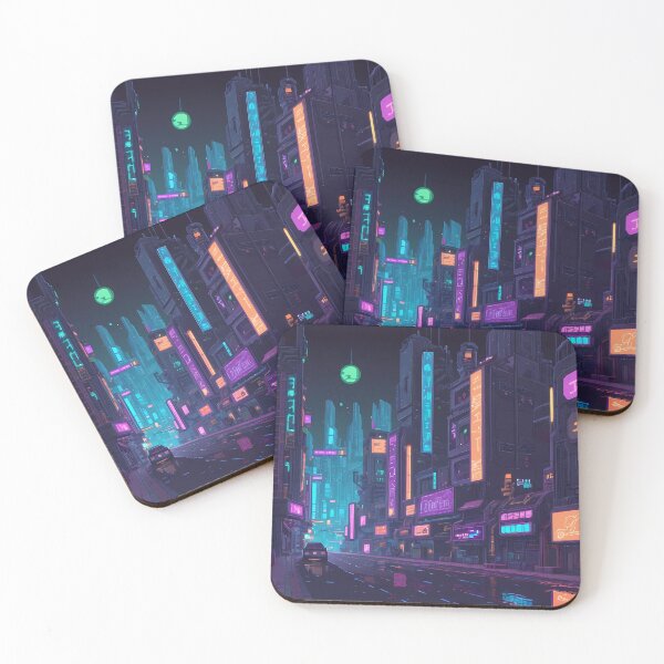 Item preview, Cyberpunk Pixel Art City Street designed and sold by papi1998.