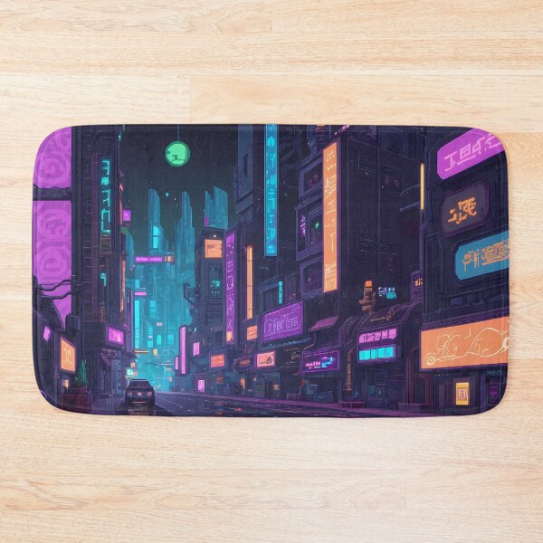 Item preview, Cyberpunk Pixel Art City Street designed and sold by papi1998.