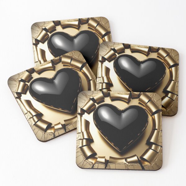 Item preview, Corazón metálico negro designed and sold by clarazen.