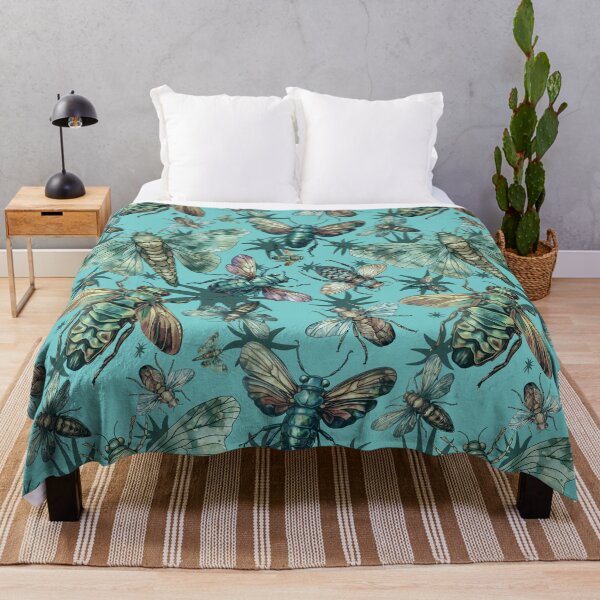Item preview, Cicada pattern Insect Enthusiasts entomology blue designed and sold by AlchemyColor.
