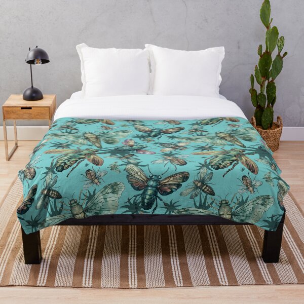 Item preview, Cicada pattern Insect Enthusiasts entomology blue designed and sold by AlchemyColor.
