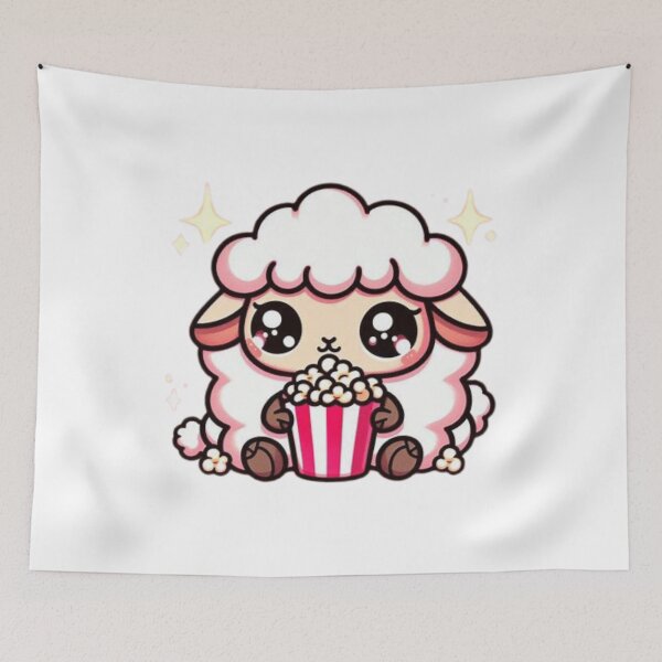 Item preview, sheep eating popcorn designed and sold by Eternalski.