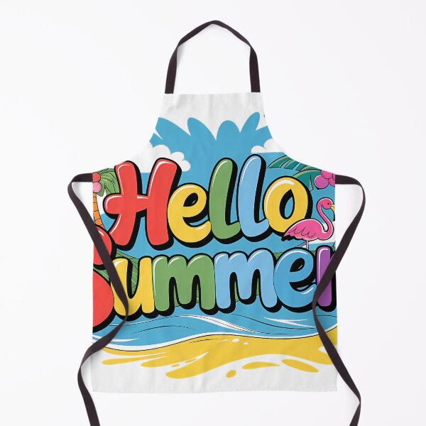Item preview, Hello Summer Tropical Beach Illustration designed and sold by ZetaDream.
