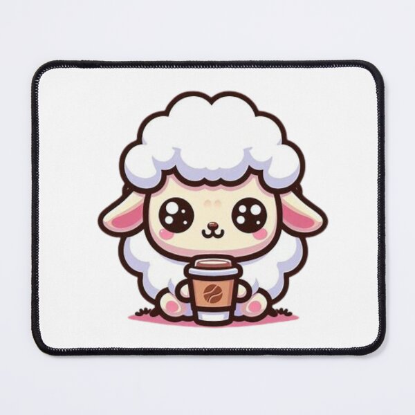 Item preview, sheep with coffee designed and sold by Eternalski.