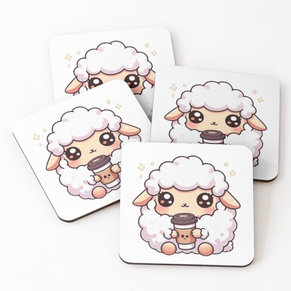 Item preview, sheep with coffee designed and sold by Eternalski.