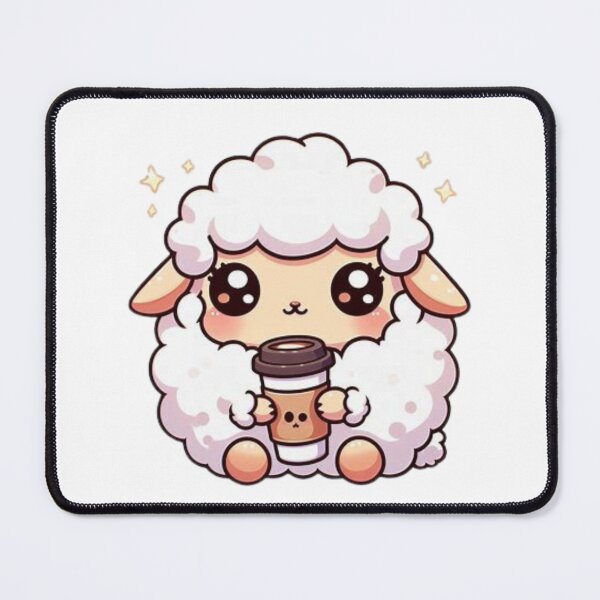 Item preview, sheep with coffee designed and sold by Eternalski.