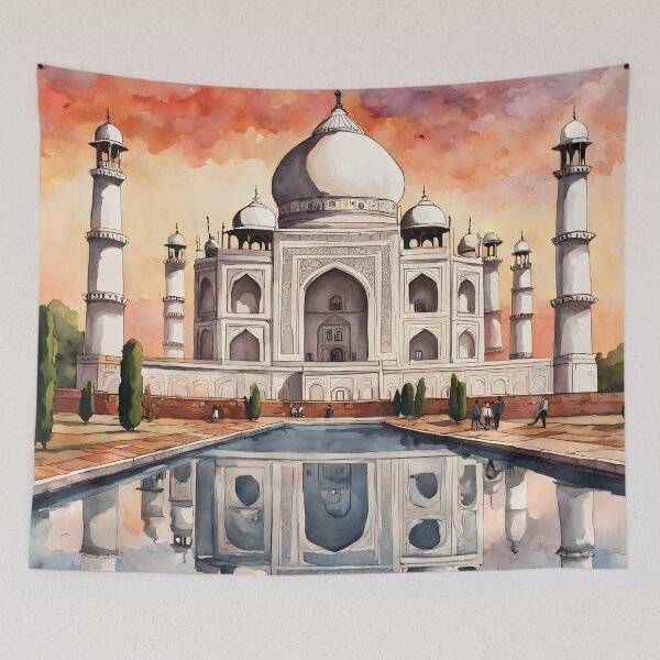 Item preview, Taj Mahal: Watercolor Sunset in Agra, India designed and sold by LSVart.