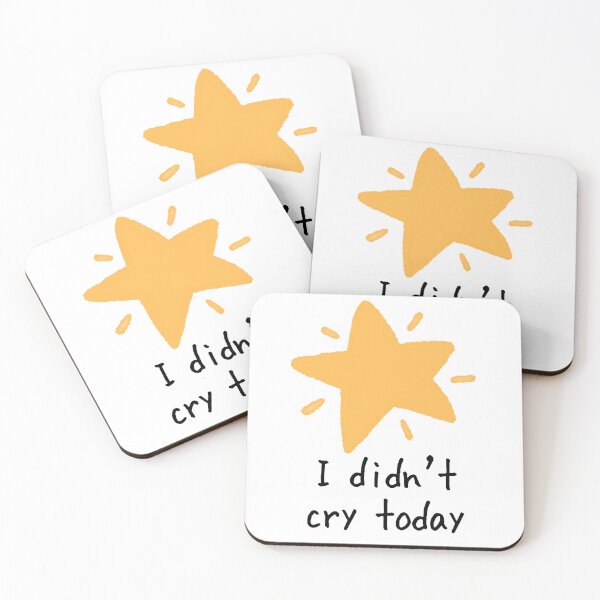 Item preview, I Didn't Cry Today Cute Silly Mental Health Gold Star designed and sold by Abyssal Wares.