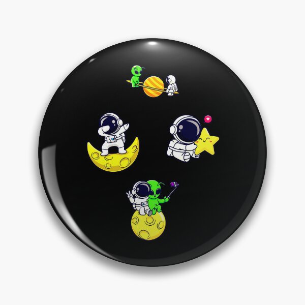 Item preview, Cute Kawaii Spaceman and Alien in Space designed and sold by Black11Flamingo.