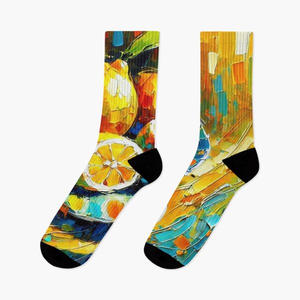 Item preview, Vibrant Lemons Still Life - Colorful Abstract Fruit designed and sold by ChrisButler.