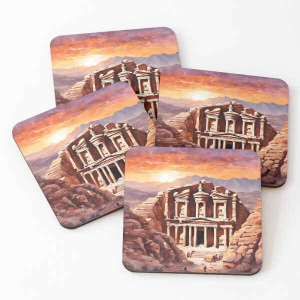 Item preview, Watercolor Sunset: The Beauty of Petra, Jordan designed and sold by LSVart.