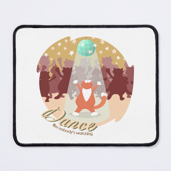 Item preview, Disco party dancing cat with disco ball and dance floor sticker designed and sold by Elena Malgina.