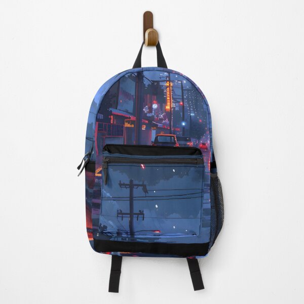 Item preview, Retro Neon Cityscape in the Rain designed and sold by GreenInkXpress.