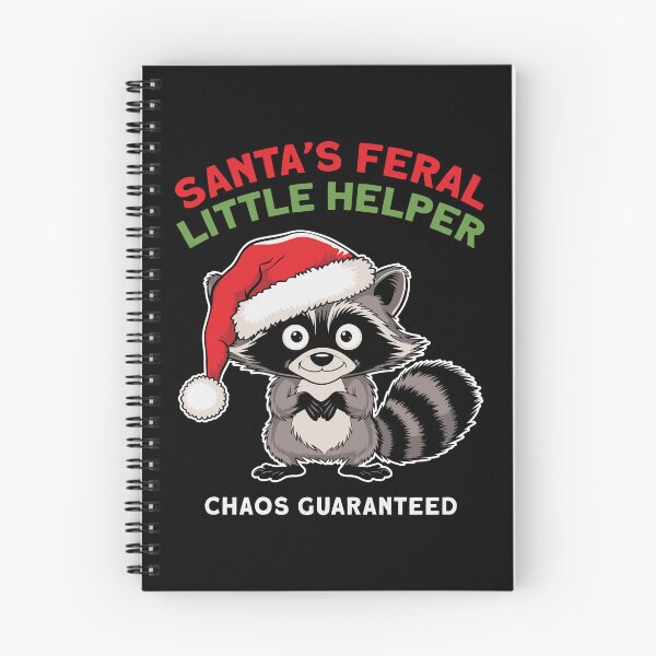 Item preview, Mischievous Santa’s Feral Little Helper Raccoon Christmas Humor designed and sold by Designer-Girl.