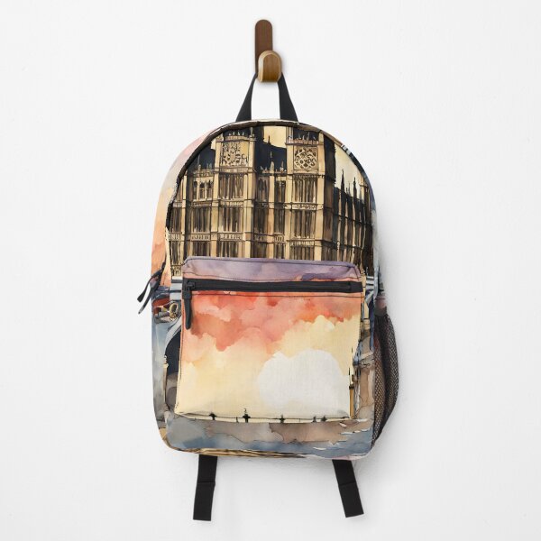 Item preview, Big Ben and Commons: Watercolor Sunset Serenity designed and sold by LSVart.
