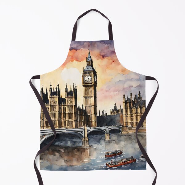 Item preview, Big Ben and Commons: Watercolor Sunset Serenity designed and sold by LSVart.