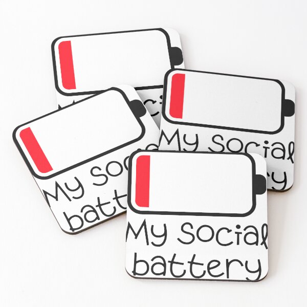 Item preview, my social battery social anxiety designed and sold by vandepasch.