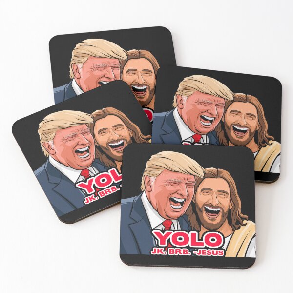 Item preview, YOLO JK BRB - Jesus and Trump designed and sold by plushism.