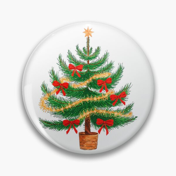 Item preview, A Christmas tree with red ribbons designed and sold by OneLastWish.