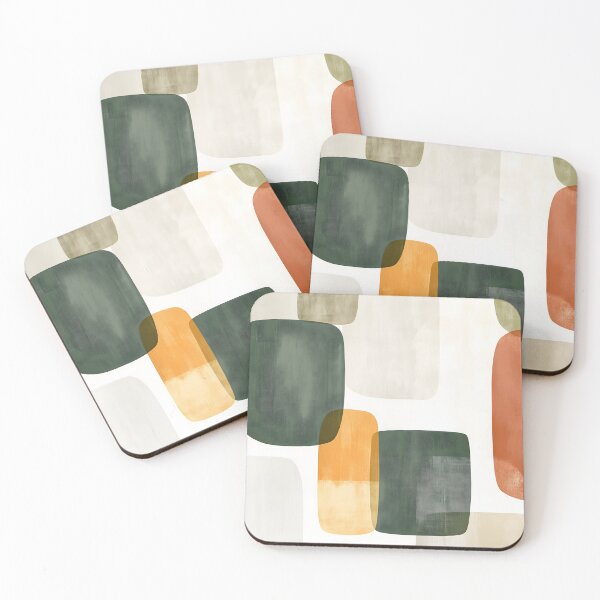 Item preview, Earthy Abstract Organic Shapes. Cozy Minimalist Art designed and sold by Soul-Sparks.