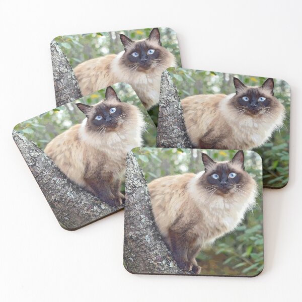 Item preview, balinese cat on tree designed and sold by YourOnlyCorner.