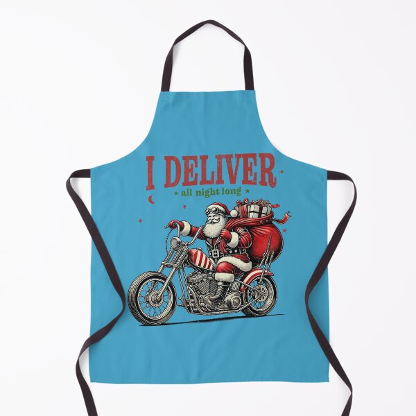 Item preview, Santa on a Motorcycle - “I Deliver All Night Long” designed and sold by Aredbox.