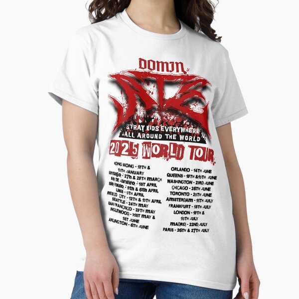 Artikel-Vorschau von Domin-ATE Stray Kids 2025 Welttournee-Shirt - Hell, designt und verkauft von Popsical  Prints.