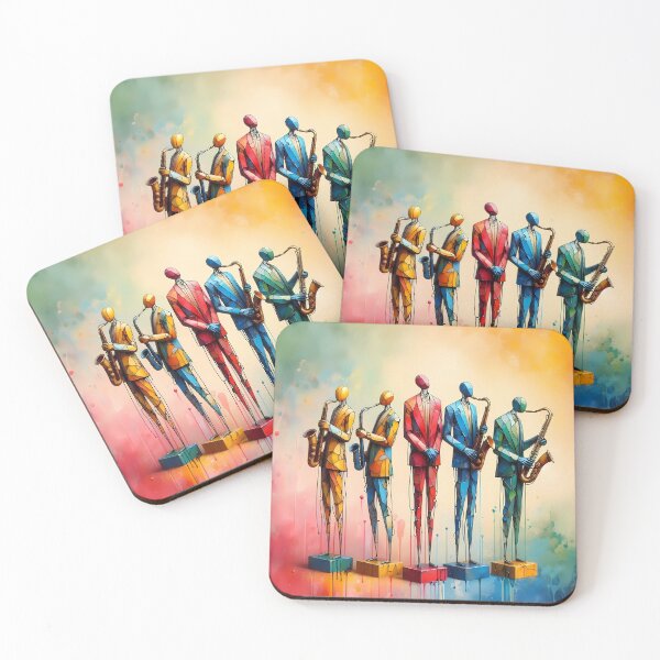 Item preview, Sax players designed and sold by Vibranta Studio.